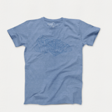 jackson hole artwork blue heather tee