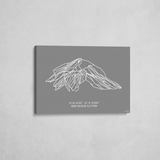 mount bachelor wrapped canvas