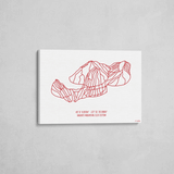 red resort wrapped canvas