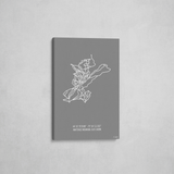 whiteface wrapped canvas