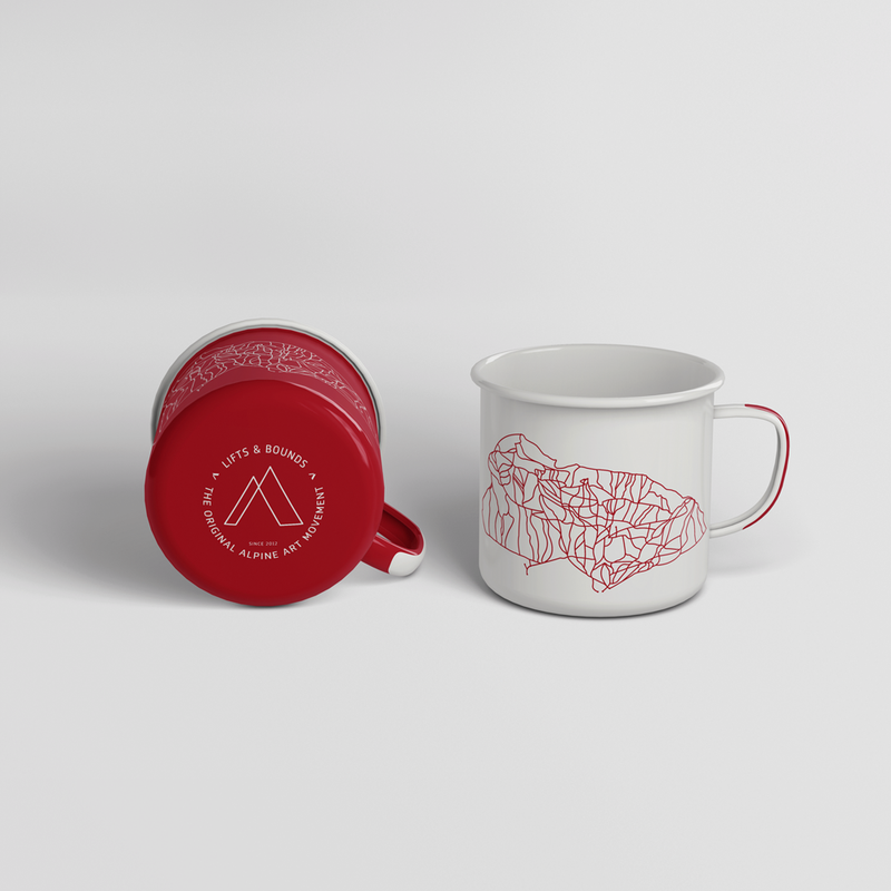 jackson hole original trail art enamel mugs