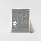 kicking horse archival print