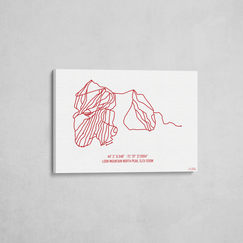loon mountain wrapped canvas