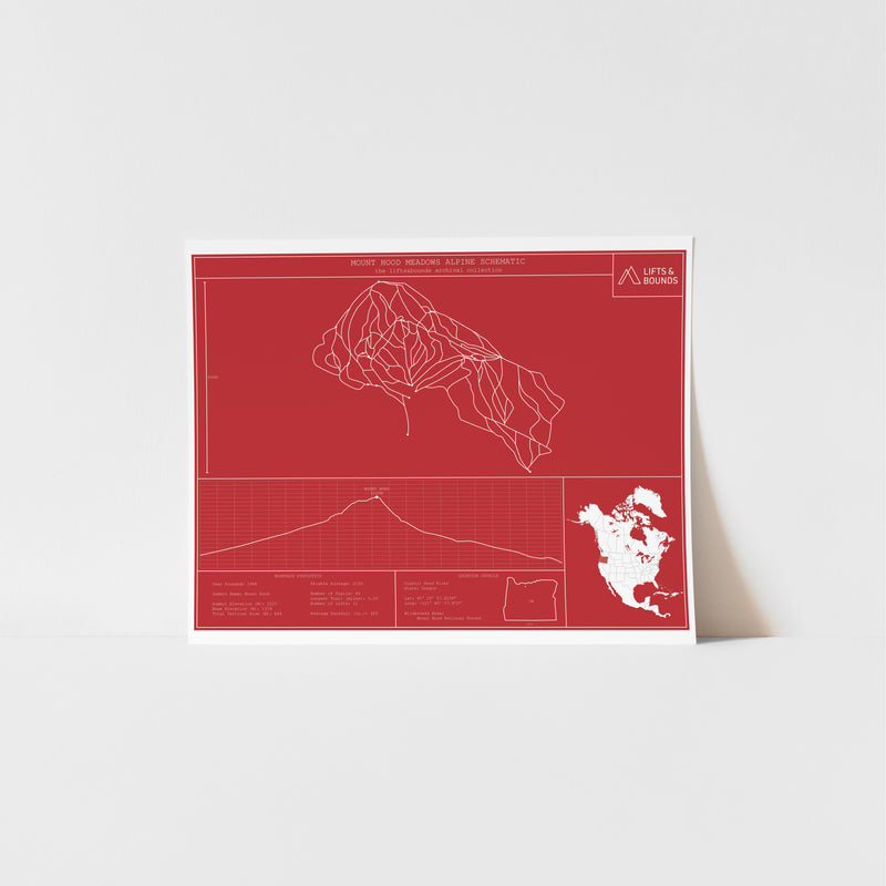 mount hood meadows archival print