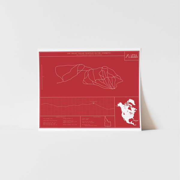 sun valley dollar mountain archival print