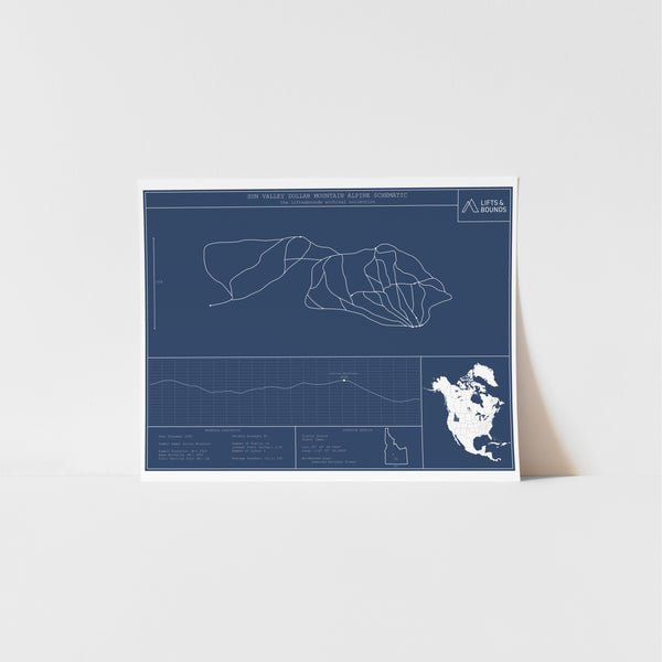 sun valley dollar mountain archival print