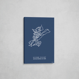 whiteface wrapped canvas